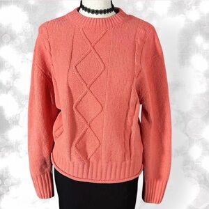 Cozy Soft Luvlink Coral Textured Sweater